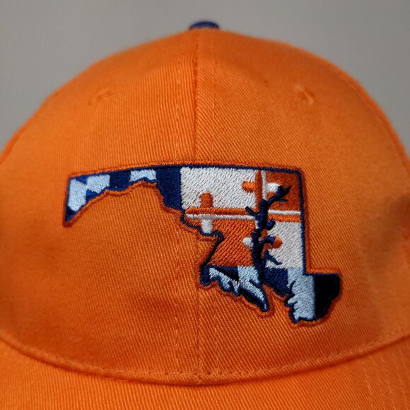 Unbranded Men's Snapback Hat Orange Adjustable Executive Beach Logo Embroidered - Picture 4 of 11